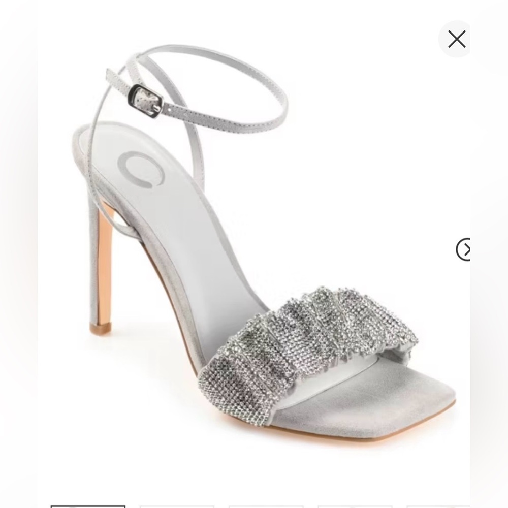 Elegant Silver Women's Heels